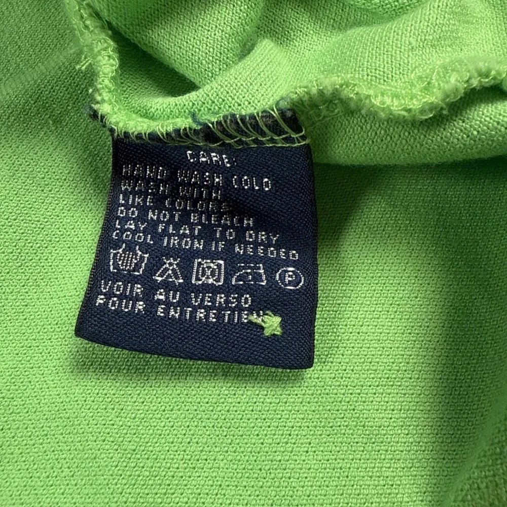 Ralph Lauren Golf Mens XL Lime Green Long Sleeve Polo Shirt Sun Logo Classic Fit